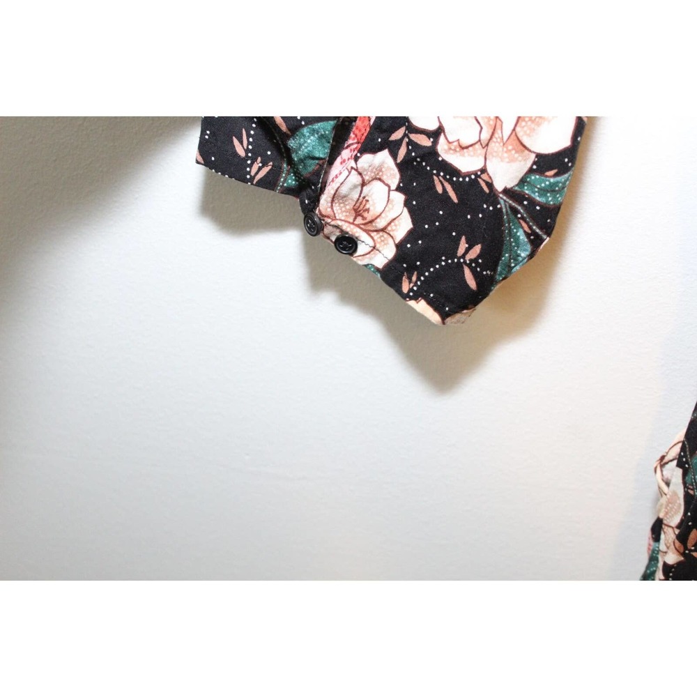 Torrid Floral Button Midi Challis Shirt Dress Black Plus Size 3 3X H14301 - Picture 13 of 16